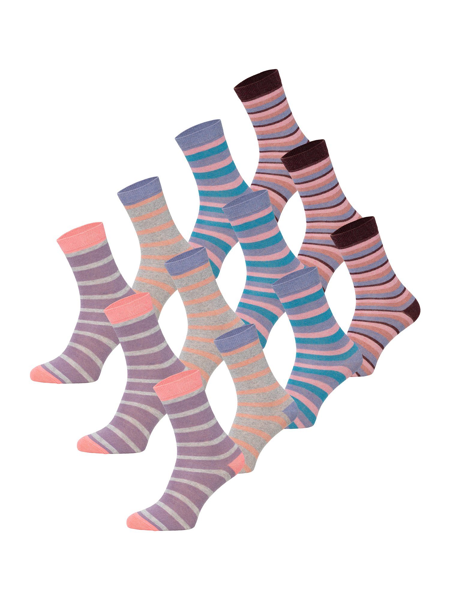 Chili Lifestyle Freizeitsocken CHILI Kids Streifen Girls (12-Paar)