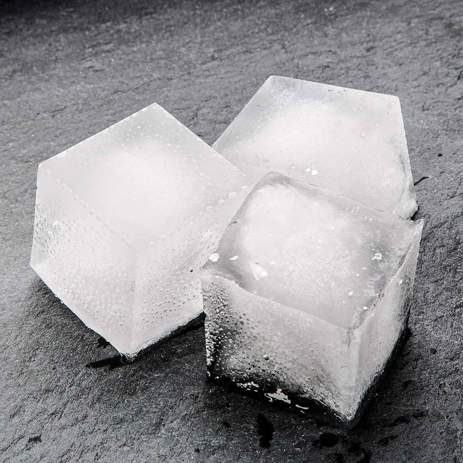 HAC24 Eiswürfelform XXL Eiswürfelbereiter Eiswürfelbehälter (1-tlg), Riesenwürfel, cm Silikonform Silikon 5 5 x Eiswürfel