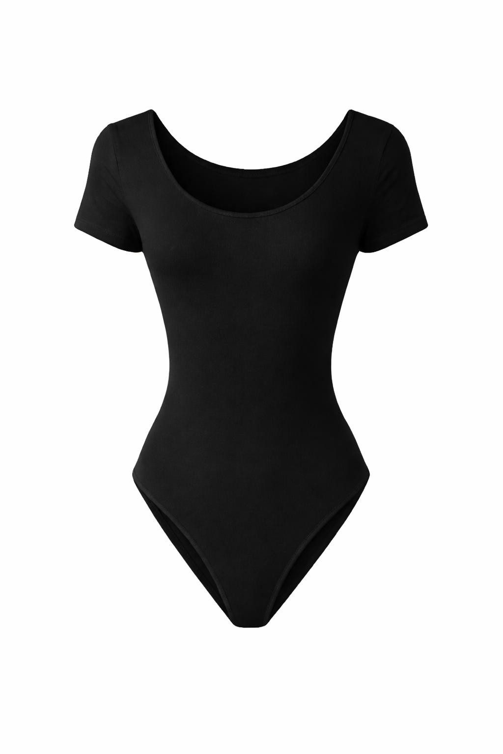 Mississhop Kurzarmbody Damen Body kurzarm – Stretch Body, weich & elastisch, figurbetont S/M
