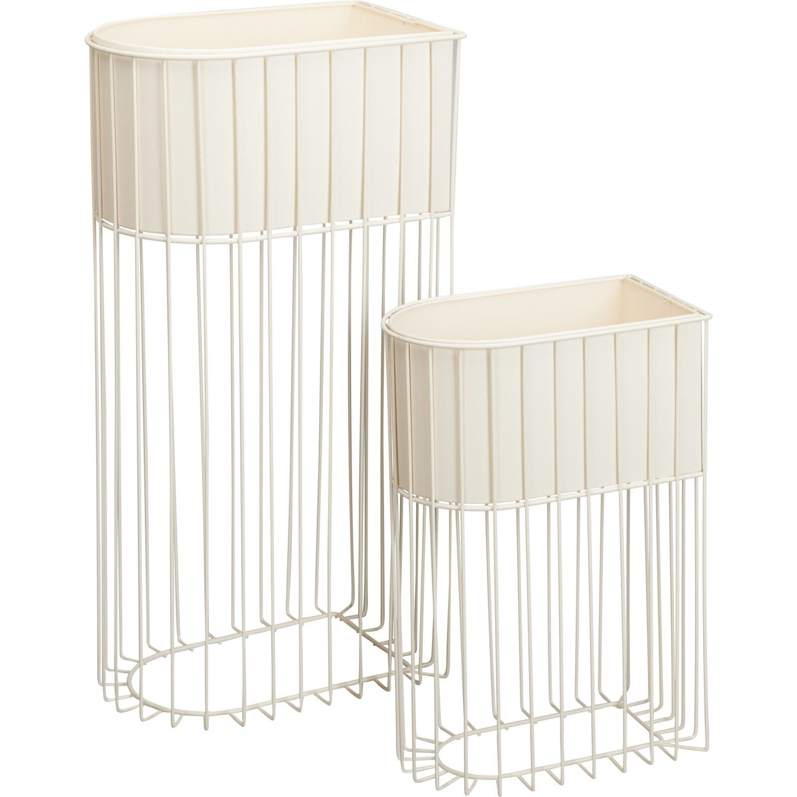 Home & styling collection Blumenständer Pflanzenständer aus Metall mit gewelltem Rand SENSE 2er-Set
