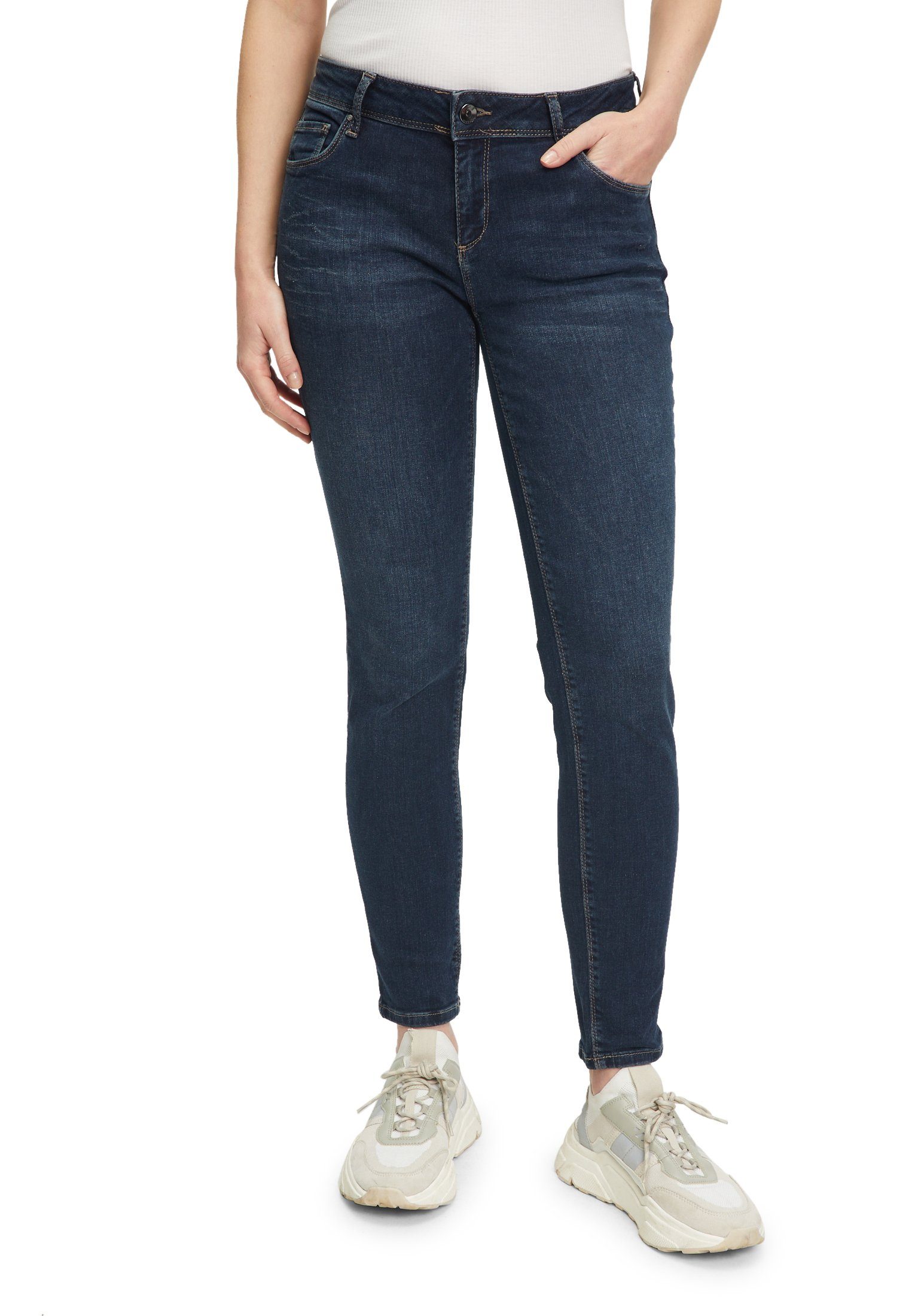 Betty&Co Regular-fit-Jeans mit Waschung Dark Blue Denim