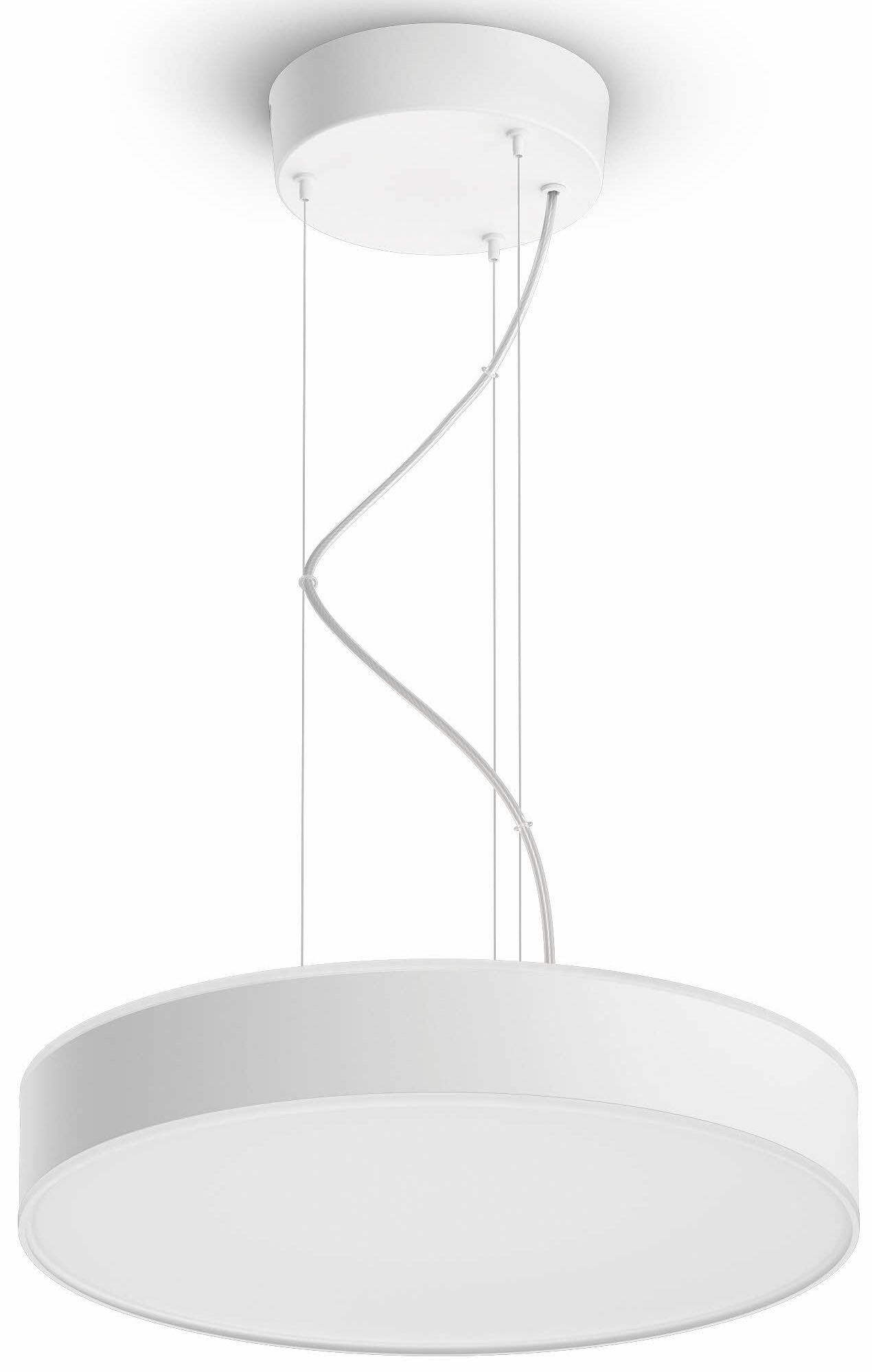 Philips Hue LED Pendelleuchte White Ambiance Enrave Pendelleuchte, Abschaltautomatik, Bluetooth, CCT - über Fernbedienung, Dimmer, Dimmfunktion, Farbsteuerung, Fernbedienung, Infrarot inkl., Leuchtdauer einstellbar, Memoryfunktion, Nachtlichtfunktion, Smart Home, Timerfunktion, dimmbar über Fernbedienung, erweiterbar, mehrere Helligkeitsstufen, LED fest integriert, warmweiß - kaltweiß, inkl. Philips Hue Dimmschalter