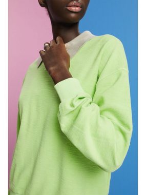 Esprit Sweatshirt Sweatshirt mit Struktur (1-tlg)