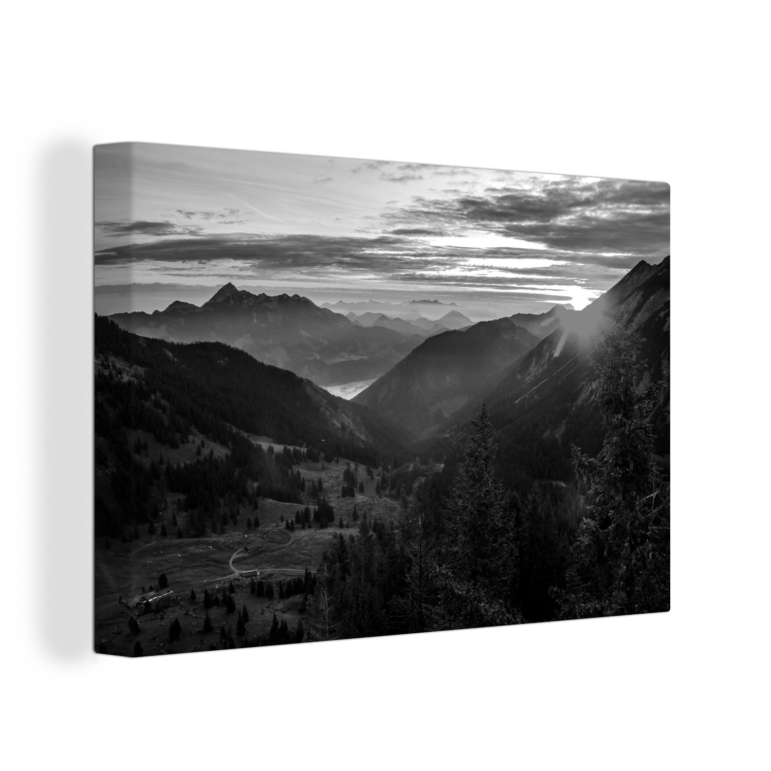 OneMillionCanvasses® Leinwandbild Alpen - Berg - Sonne, Fotodruck (1 St), L günstig online kaufen