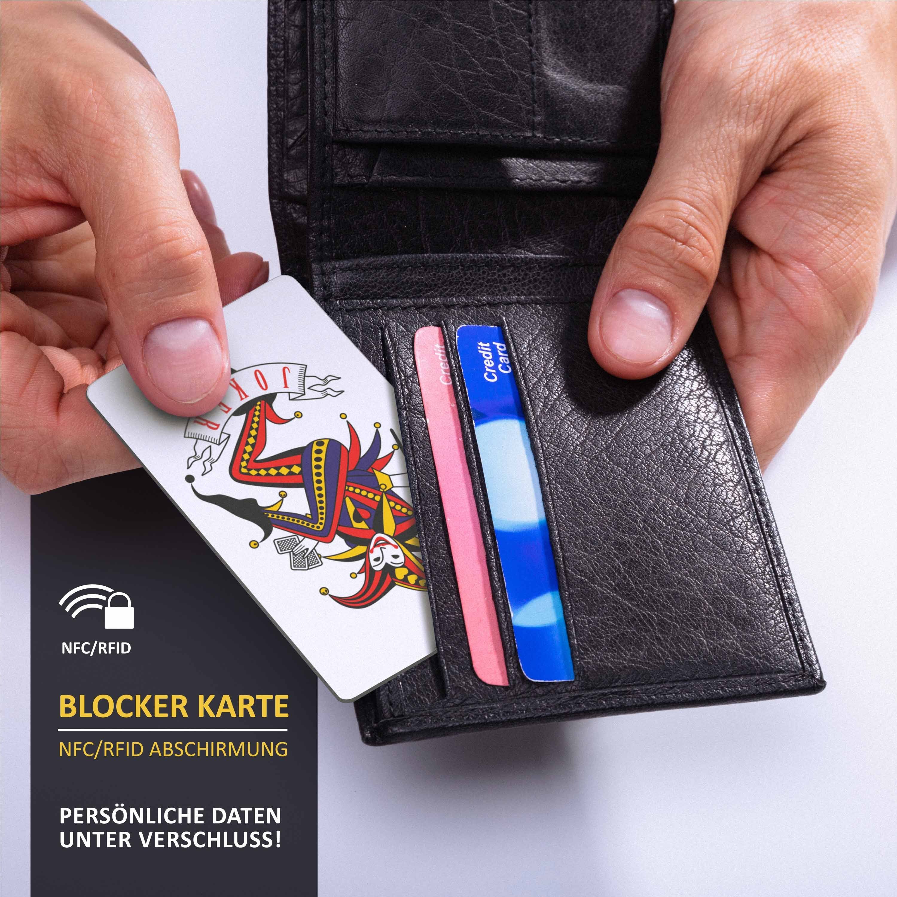 Aplic Kartenetui RFID Blocker Karte zur Abschirmung - Schutz vor Cyber Kriminalität (Set, 2-tlg), schützt Kreditkarte, EC-Karte und Ausweis im Portemonnaie – Bild 3 von 5