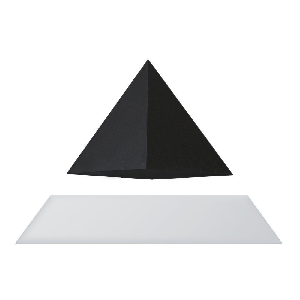 FLYTE Dekoobjekt Py, Py, schwebende Pyramide Basis Weiß,Pyramide Schwarz