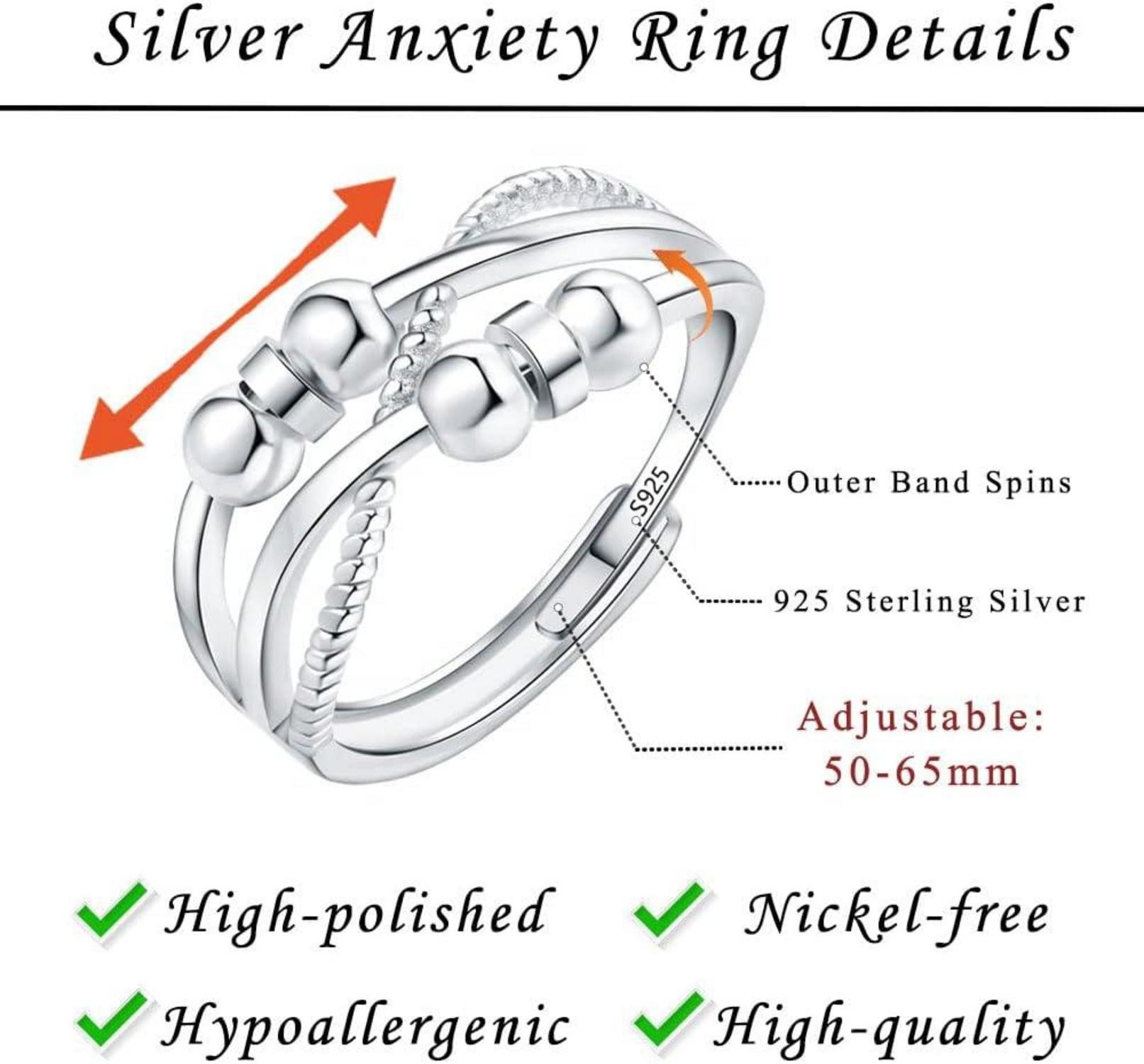 Josfeva Silberring Silber Angst Ring 925 günstig online kaufen