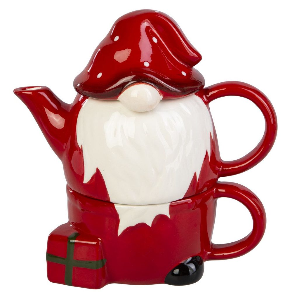 Kaemingk Weihnachtsfigur Teekanne - Weihnachtsmann - Keramik - ca. 10,8 x 1 günstig online kaufen