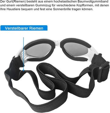 GelldG Sonnenbrille Hunde Sonnenbrille Verstellbarer Riemen für UV-Sonnenbrillen