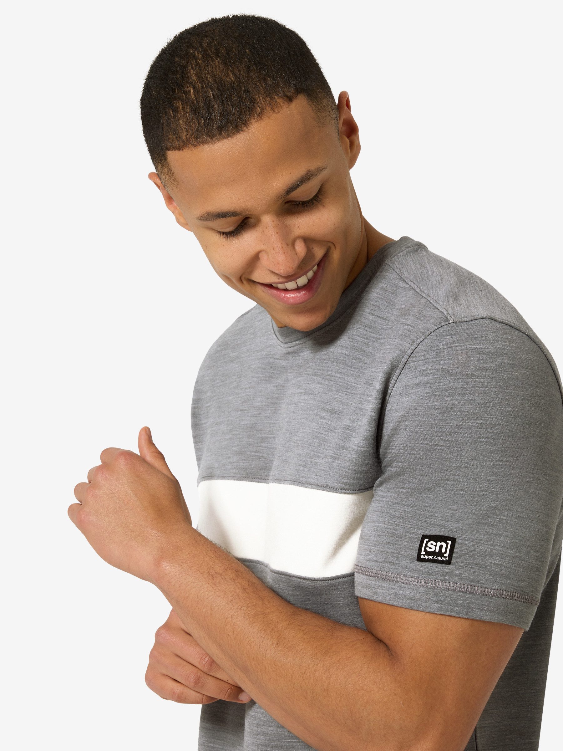 SUPER.NATURAL T-Shirt für Herren,Merino M MONTANA BRUSH TEE atmungsaktiv