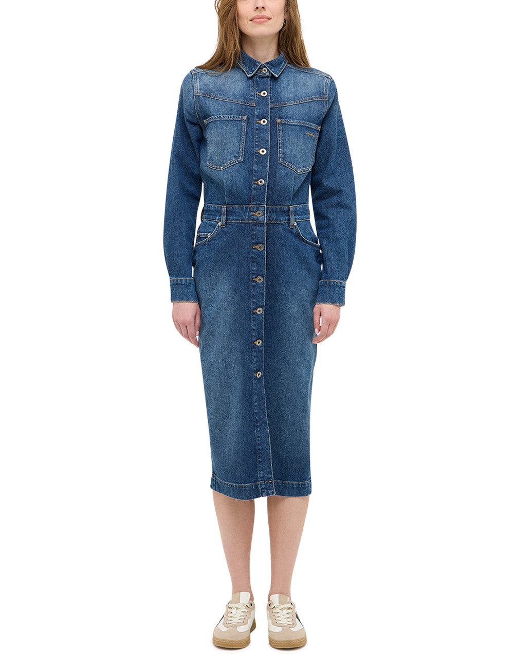 MUSTANG Midikleid Damen Style Emma Denim Dress günstig online kaufen