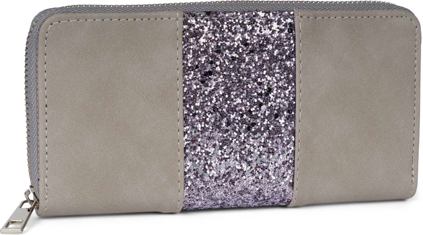 styleBREAKER Geldbörse Geldbörse mit Pailletten Streifen (1-tlg) günstig online kaufen