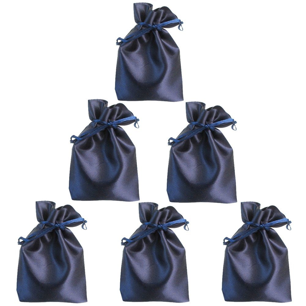 Alltagszauber befüllbarer Adventskalender Satinsäckchen/Schmuckbeutel/Satinbeutel 10x15cm (6-tlg), in 4 Farben verfügbar