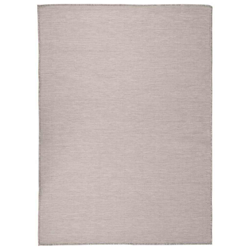 vidaXL Outdoorteppich 200 x 280 cm Outdoor-Teppich Flachgewebe 200x280 cm Taupe, Flachgewebe, Höhe: 280 mm