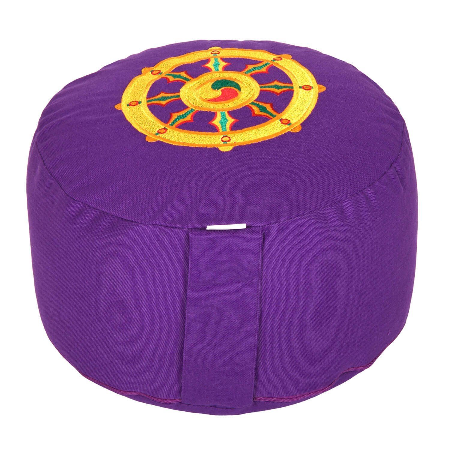 yogabox Yogakissen Glückssitz Dharmarad violett