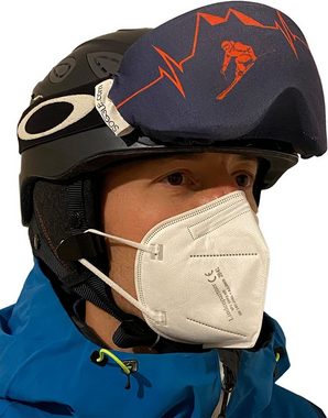 Vaxiuja Ski Helmclip Maskenhalter Skihelm - Halterung um Masken am Helm zu befestigen (Maskenhalterung, 2 Stück, schwarz)