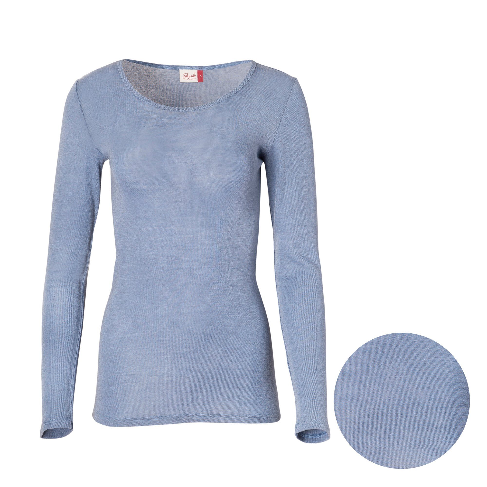People Wear Organic Langarmshirt aus Wolle und Seide