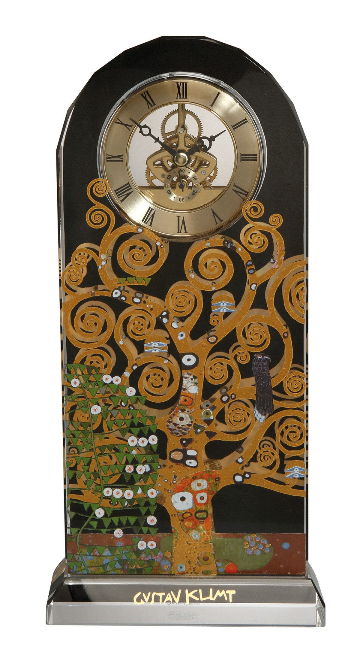Dekomiro Tischuhr Gustav Klimt Uhr Lebensbaum