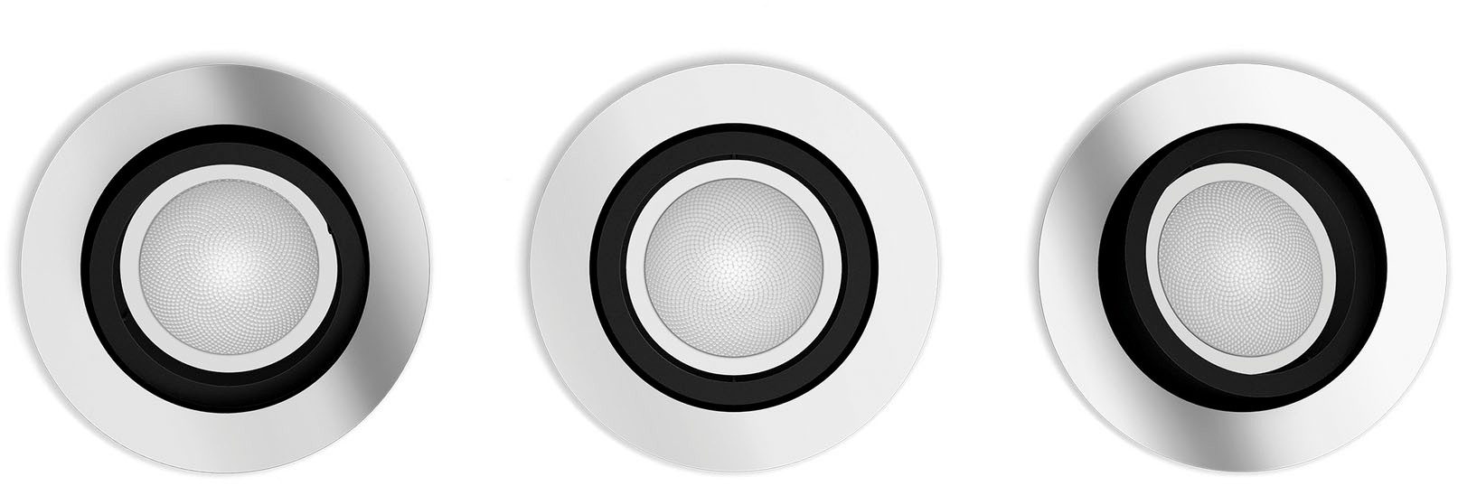 Philips Hue Einbauleuchte White Ambiance Milliskin Einbauspot 3-flammig 3 x 350lm, LED wechselbar, Warmweiß