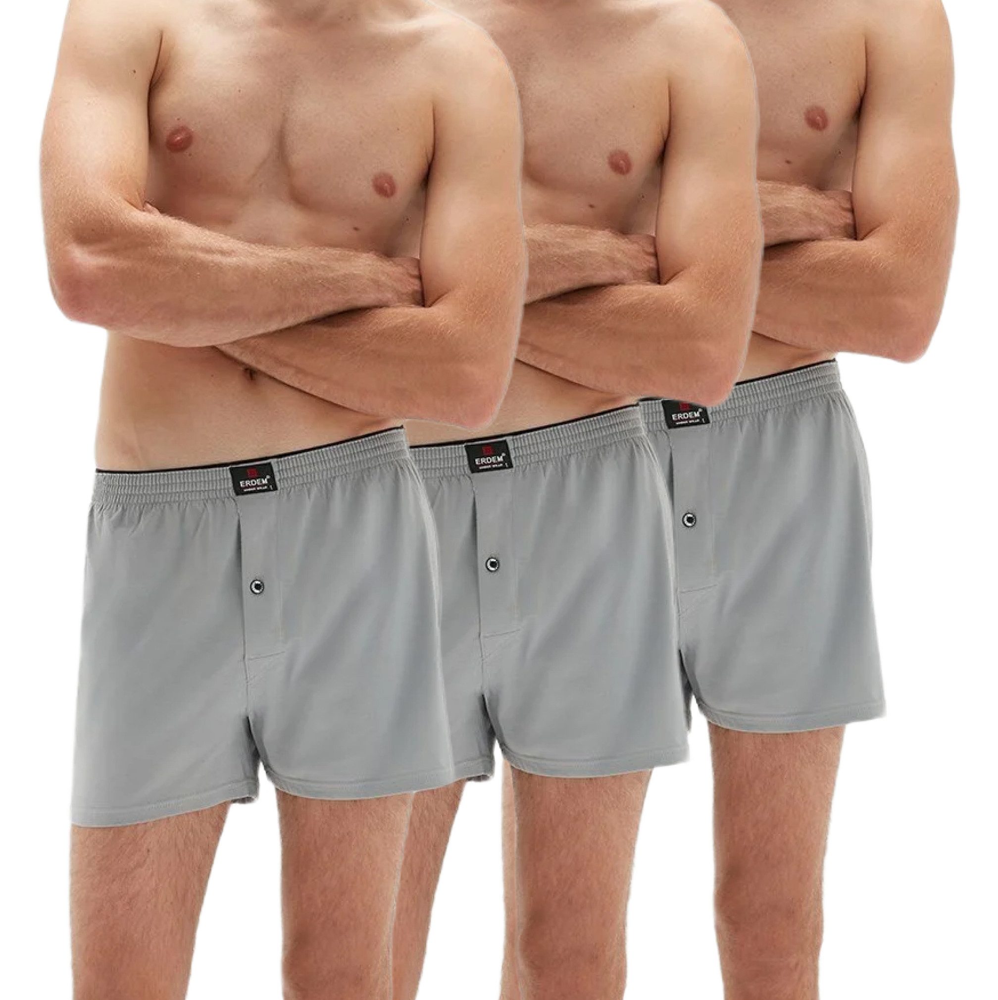 Boxer Herren Boxershorts 3er-Pack, Premium Baumwolle, Atmungsaktiv, S-4XL