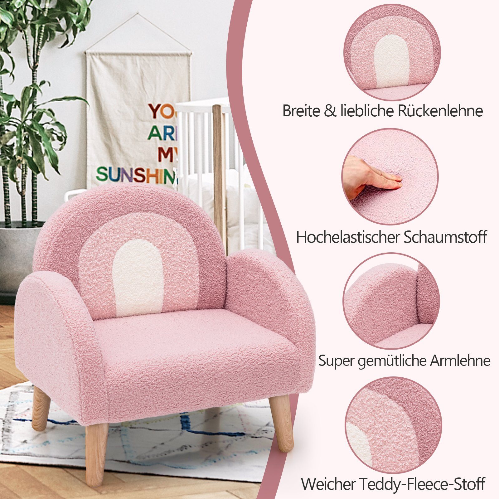 COSTWAY Kindersessel Kindersofa, bis 50kg günstig online kaufen