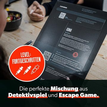 black fox games Spiel, Detektivspiel, Escapespiel, True-Crime Spiel, Krimispiel DarkFiles, KOMA, interaktives Echtzeitspiel