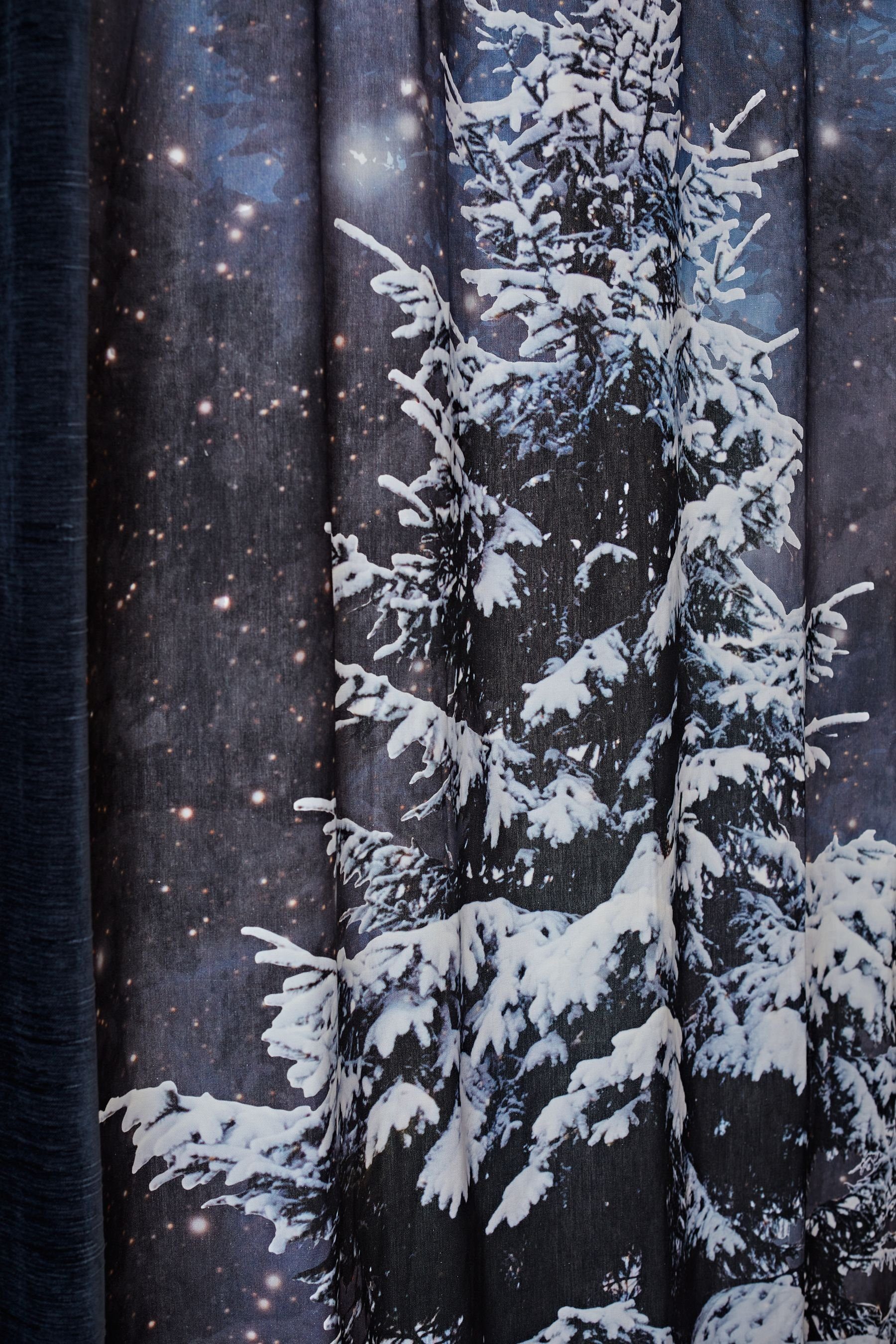 Vorhang Weihnachtsbaum gefütterte Schlaufen-Vorhänge, Next, (1 St)