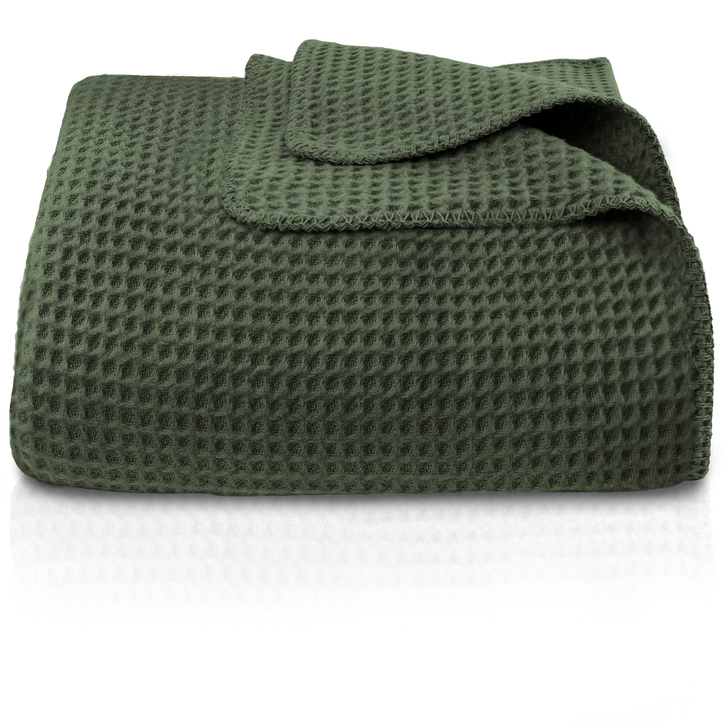 Wohndecke Waffelpique aus Baumwolle – Kuscheldecke günstig online kaufen