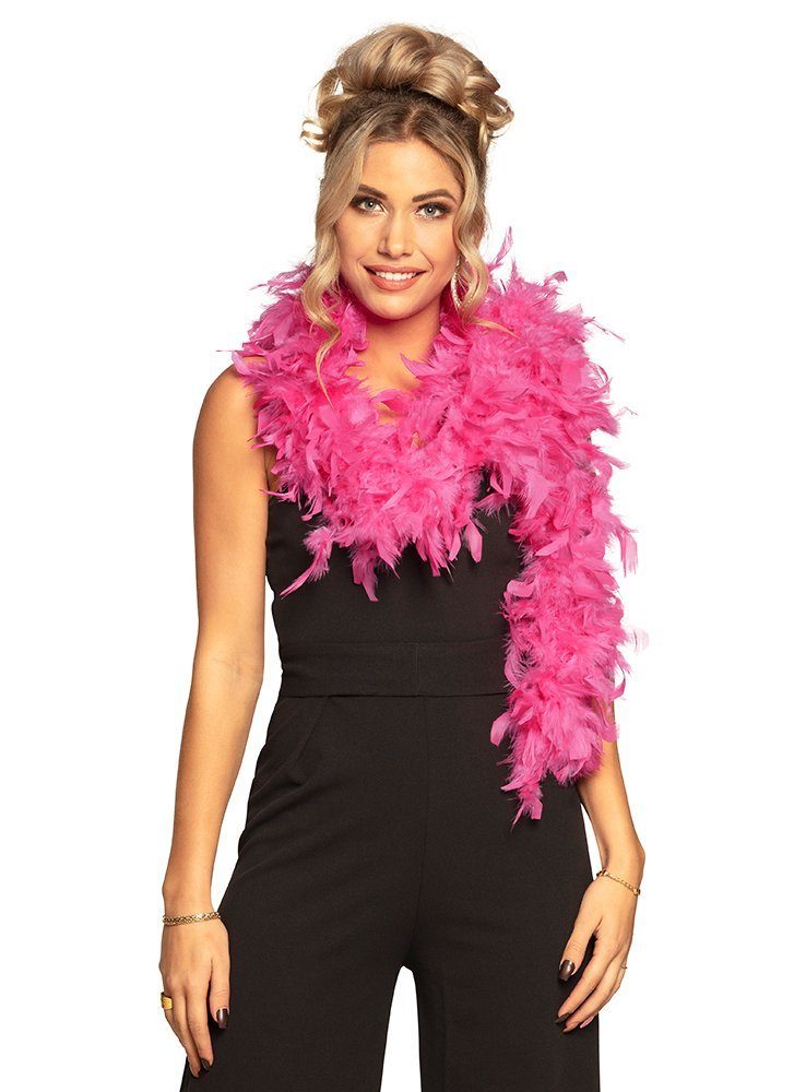 Kostüm Federboa 80g fuchsia Kostüm Zubehör Karneval Fasch