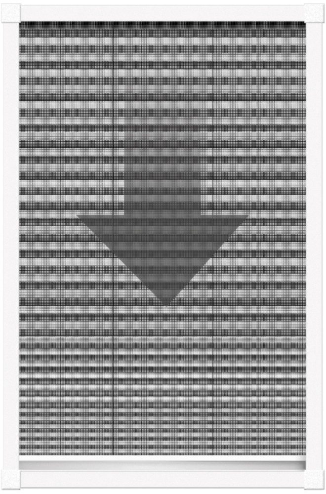 Insektenschutzrollo für Fenster in weiß ohne bohren, SCHELLENBERG, Fliegengitter-Plissee einfache Einhänge-Montage, 140 x 150 cm
