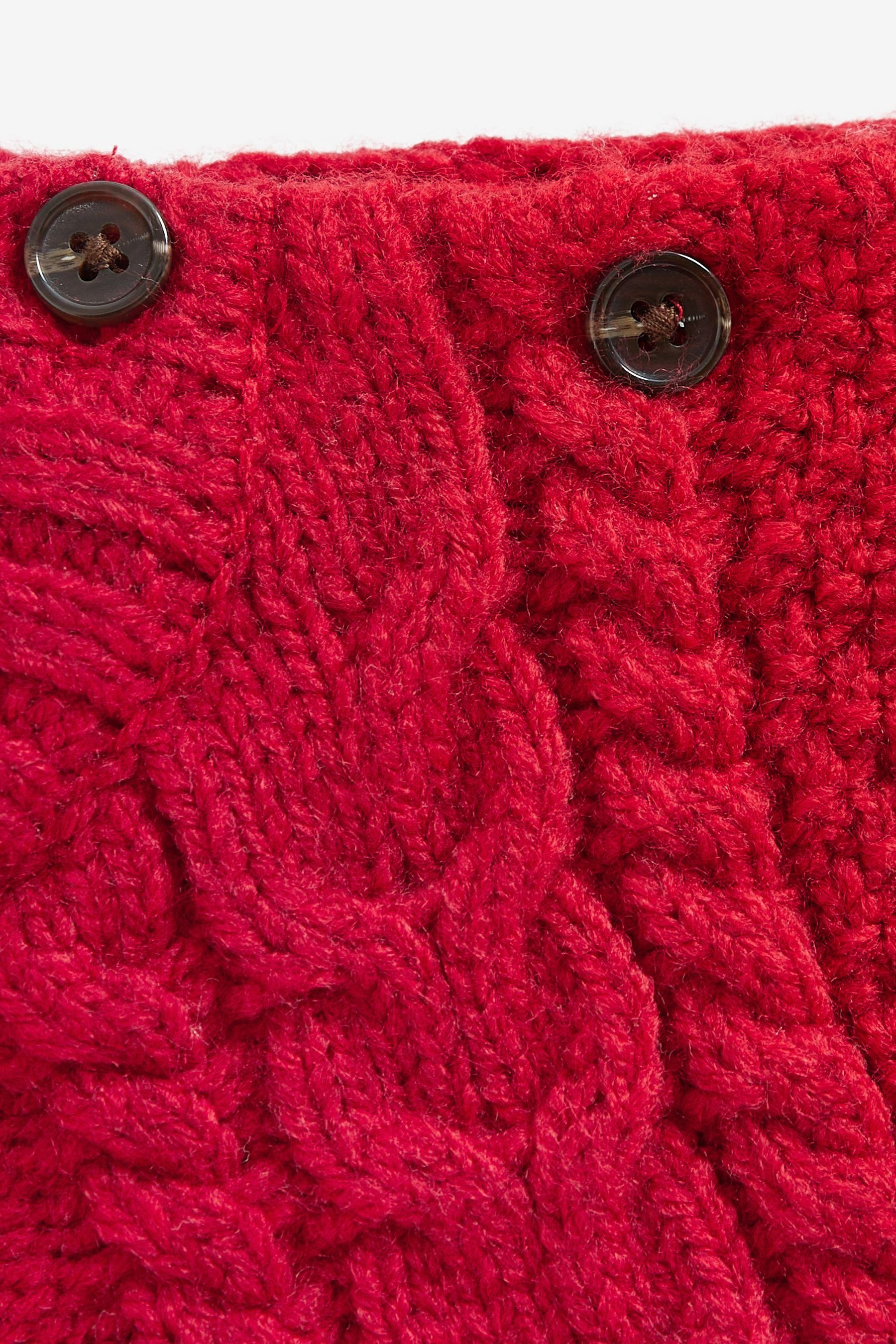 (1-tlg) Rundhalspullover Next Pullover Zopfmuster mit Red