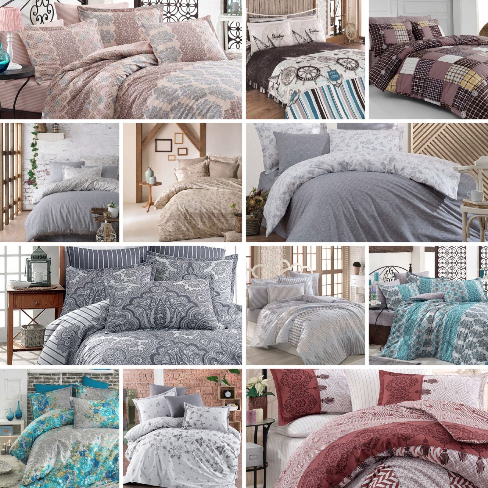 ROLFNERS Bettwäsche 135x200 cm Bettgarnitur Bettbezug Baumwolle 6 tlg, Baumwolle, Bettwäsche, 100% Baumwolle, Hautverträglich, Pflegeleicht