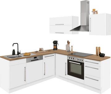 Kochstation Winkelküche KS-Samos, mit E-Geräten, Stellbreite 220/220 cm