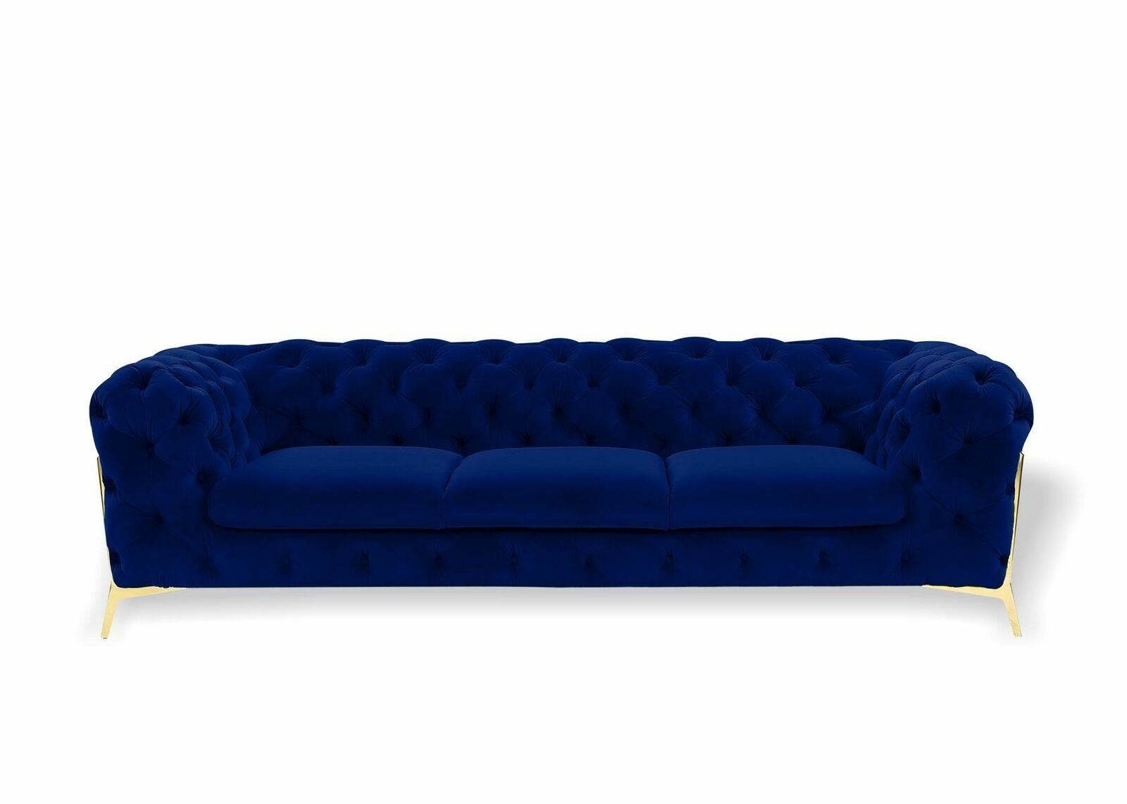 JVmoebel Sofa, Sofa 3 Sitzer Design Sofas Polster Couchen Leder Relax Sitz Möbel Blau