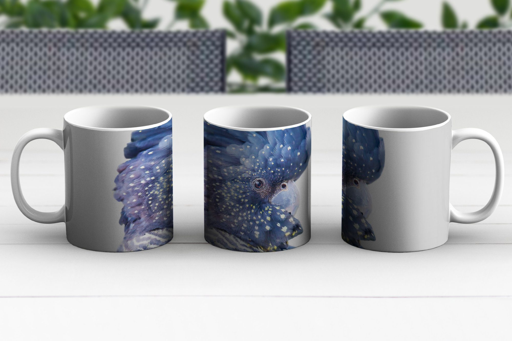 Tasse Teetasse, Teetasse, Tiere Blau - Keramik, Kaffeetassen, - Becher, MuchoWow Geschenk Natur, Kakadu -