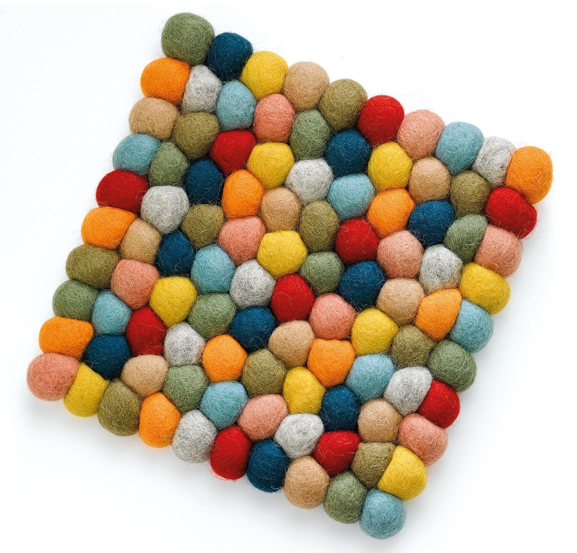 Cilio Quadratisch 469929 Schafwolle 100 Filz bis Topfuntersetzer Untersetzer Bunt 21x21cm Cilio Grad