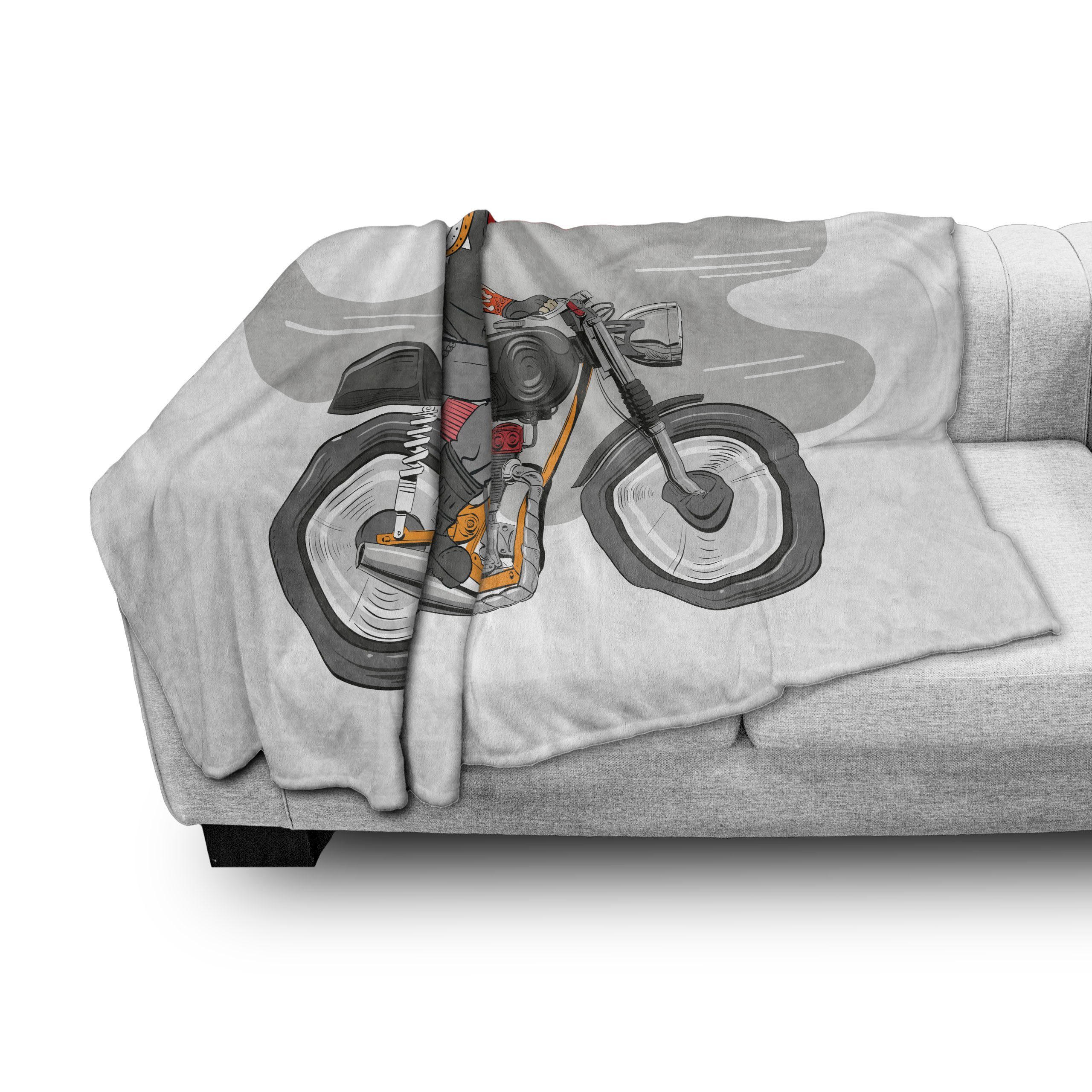 Wohndecke Gemütlicher Plüsch Bulldog Englisch für Bike Motorrad Innen- Außenbereich, Abakuhaus, den und