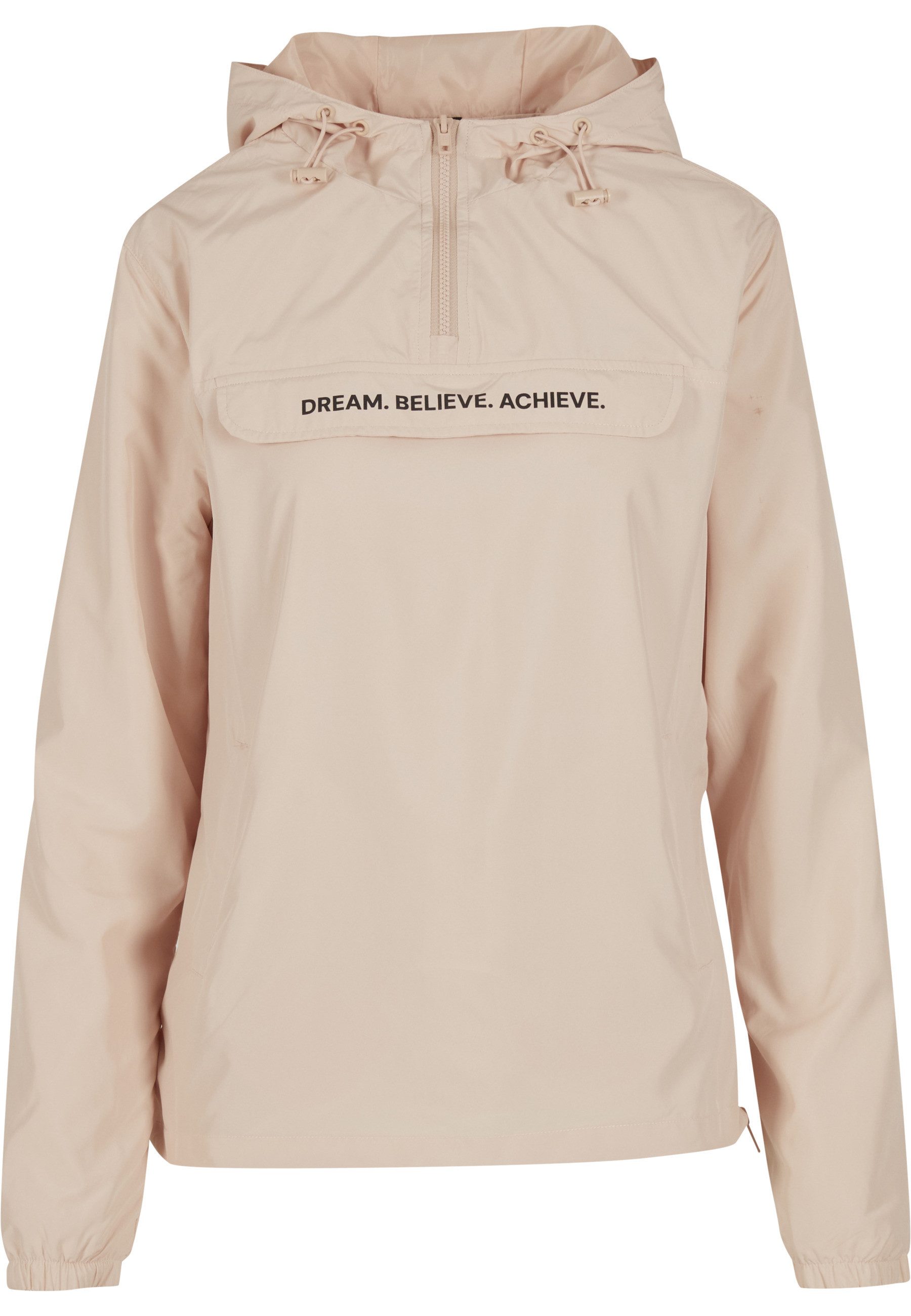 MisterTee Allwetterjacke MisterTee Dream Believe Achieve Ladies Basic Pull Over Jacket (1-St)