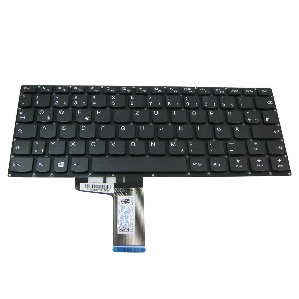 Trade-Shop Ersatz passend für Lenovo Yoga 710 710-11 710-11ISK 710-11IKB Tastatur (Tastenbelegung: Deutsch, QWERTZ / Farbe: Schwarz)