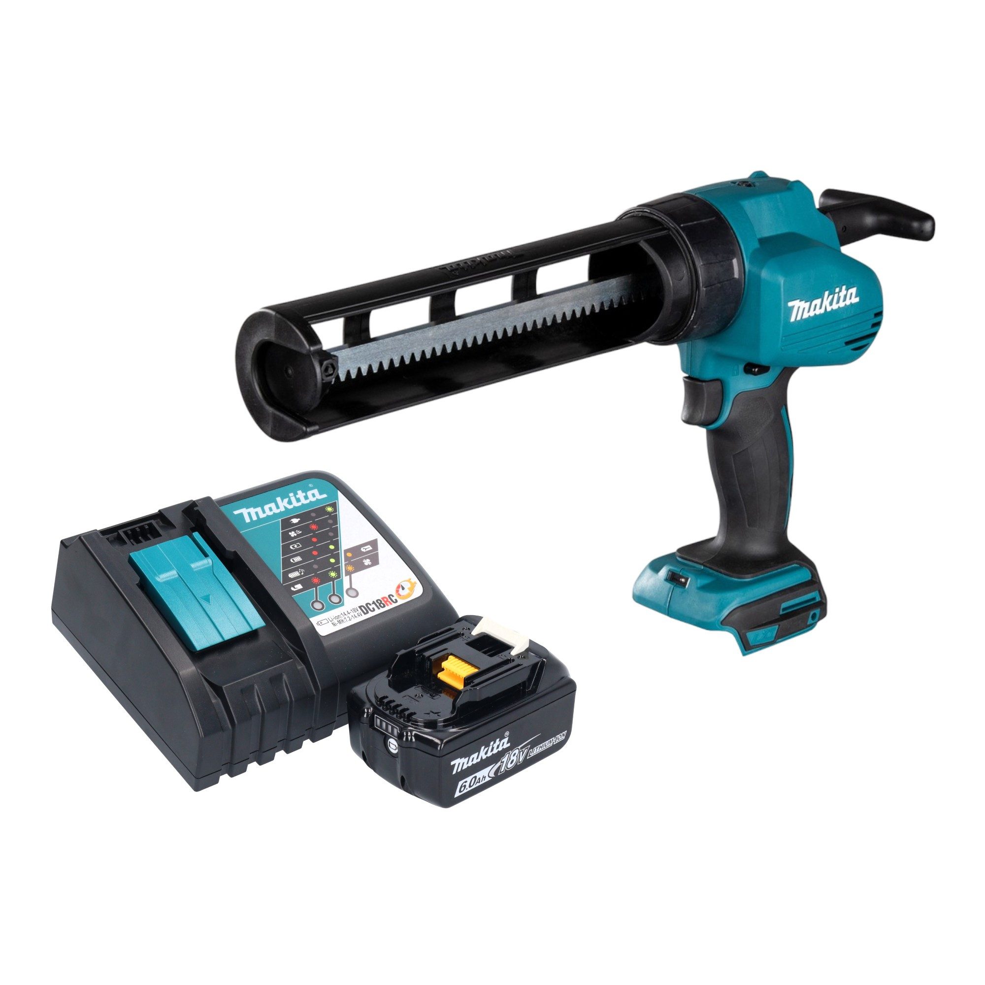 Makita Akku-Kartuschenpistole DCG 180 RG1 18 V + 1x Akku 6,0 Ah + Ladegerät