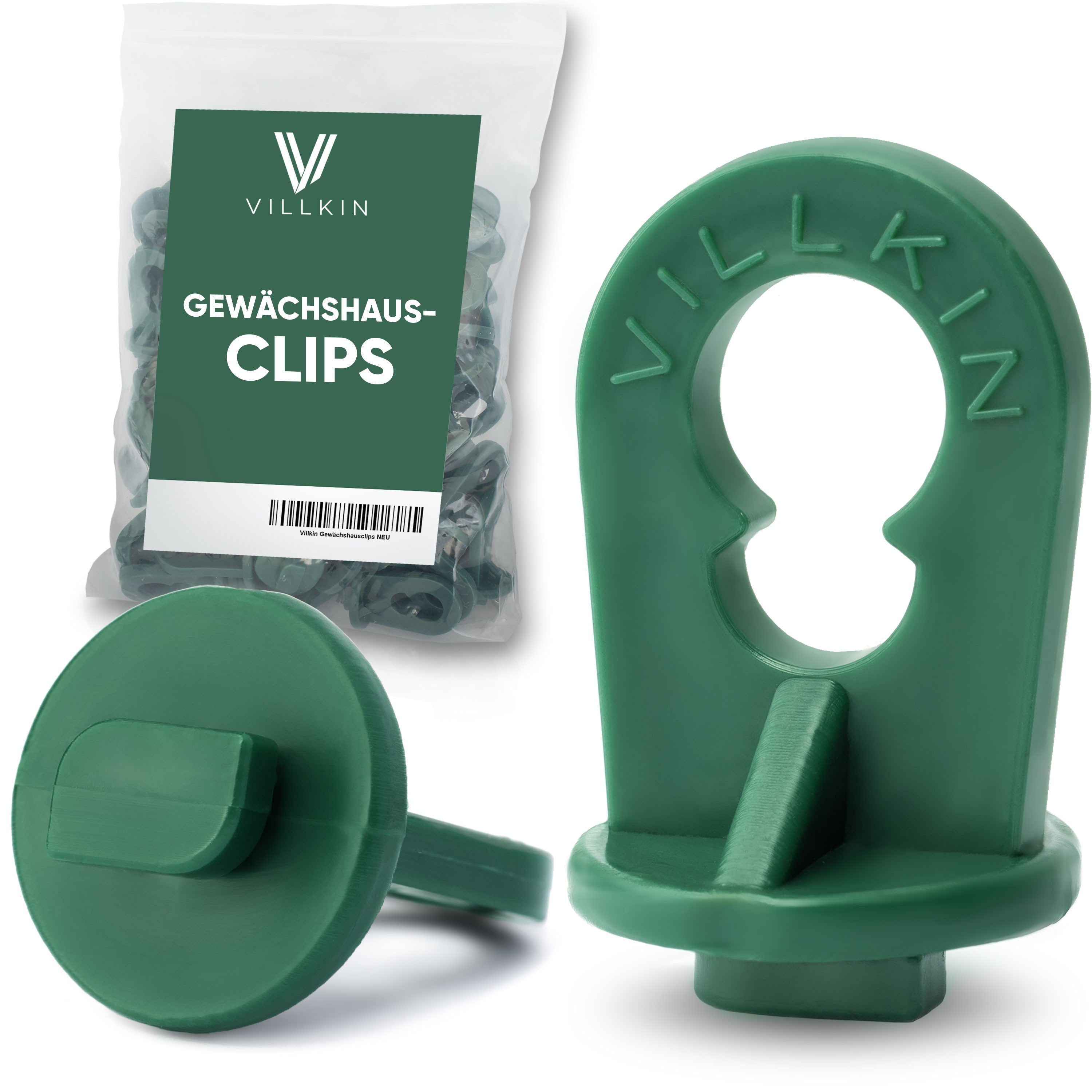Villkin Gewächshaus, Rankhilfe, Befestigungsclips, Multifunktionsclips, Klammern, extra starker Halt, 50/75 St.
