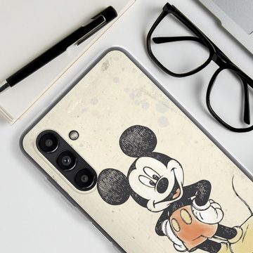 DeinDesign Handyhülle Offizielles Lizenzprodukt Mickey & Minnie Mouse Wasserfarbe, Samsung Galaxy A13 5G Silikon Hülle Bumper Case Handy Schutzhülle