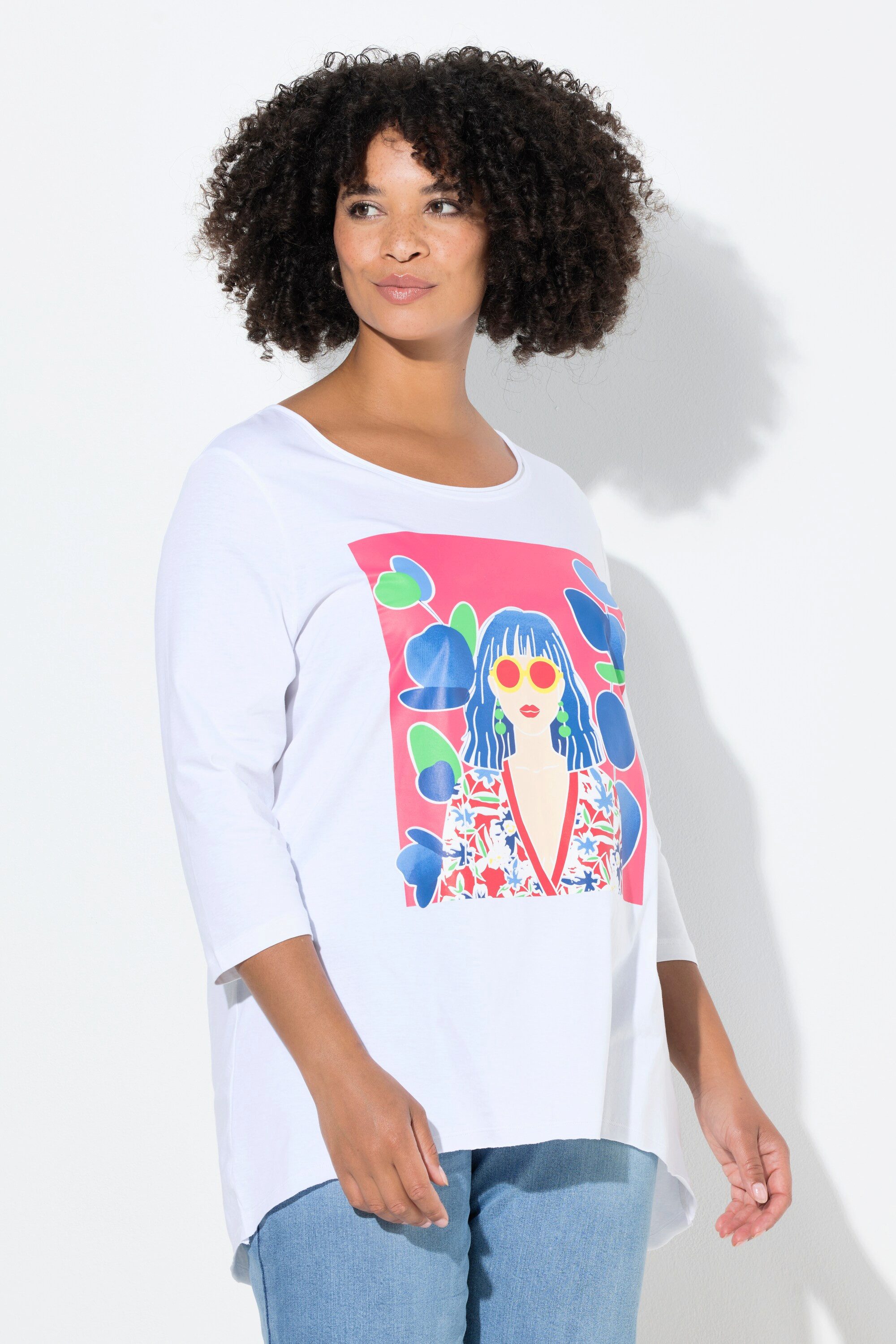 Angel of Style T-Shirt T-Shirt A-Linie Frauen-Motiv Rollkanten günstig online kaufen