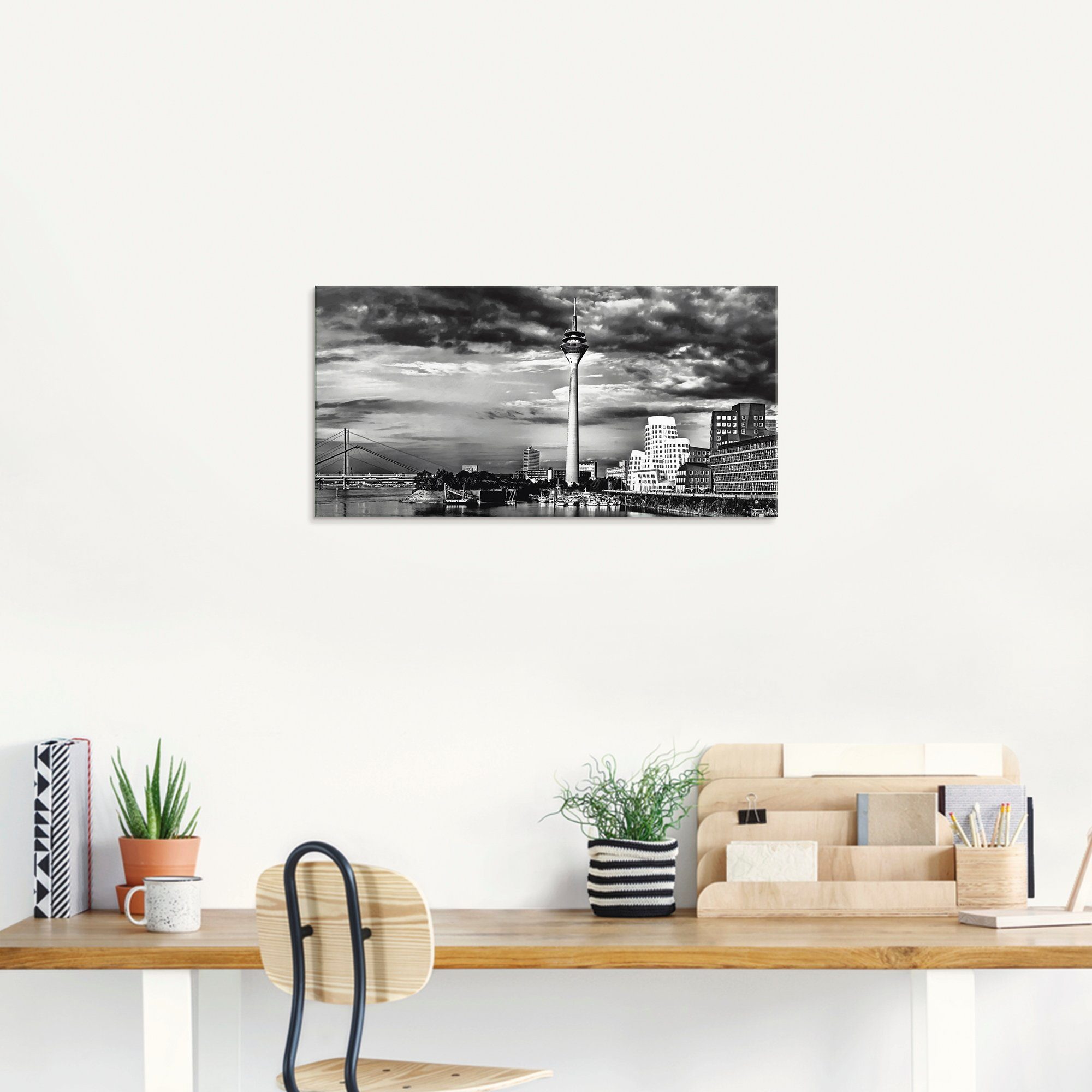 Artland Glasbild »Düsseldorf Collage Skyline 10«, Deutschland (1 Stück)-kaufen
