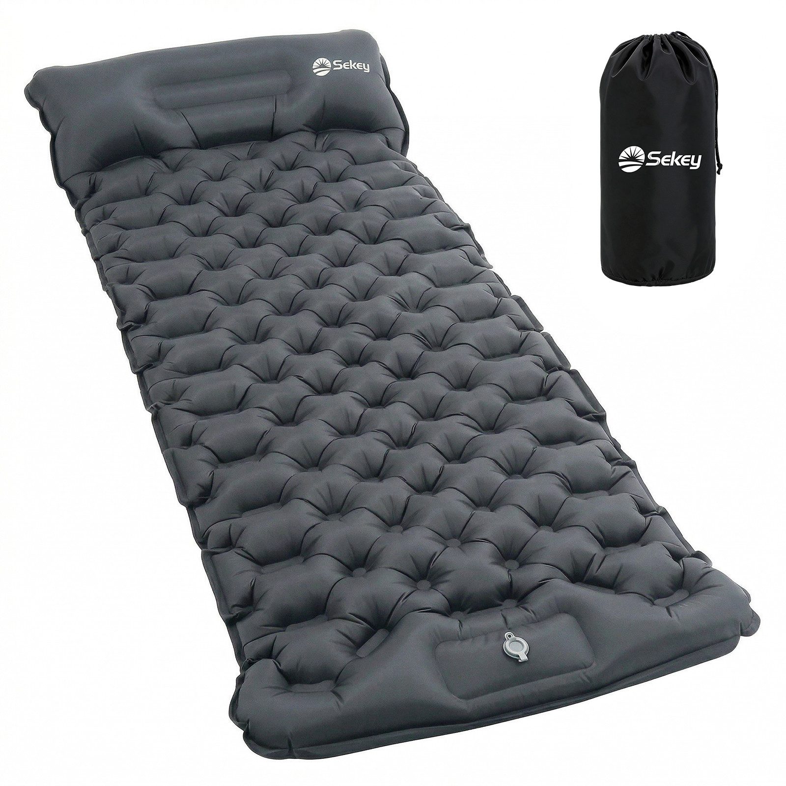 Sekey Isomatte Selbstaufblasend Isomatte Outdoor 10cm dicke Campingmatte Ultraleicht, (1-tlg), 200 x 70 cm Aufblasbar Camping Isomatte Schlafmatte Reißfestigkeit