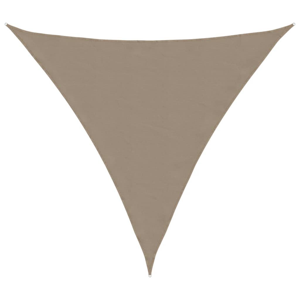 vidaXL Sonnensegel Sonnensegel Oxford-Gewebe Dreieckig 4x4x4 m Taupe, (1-tlg)