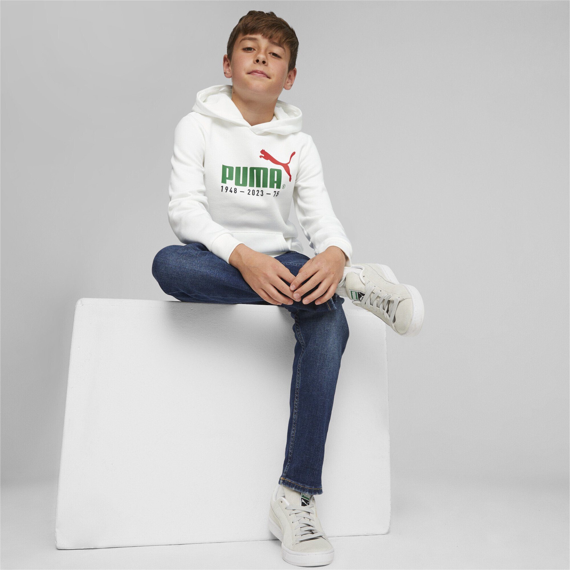 PUMA Sweatshirt No. 1 Logo White Celebration Hoodie Jugendliche