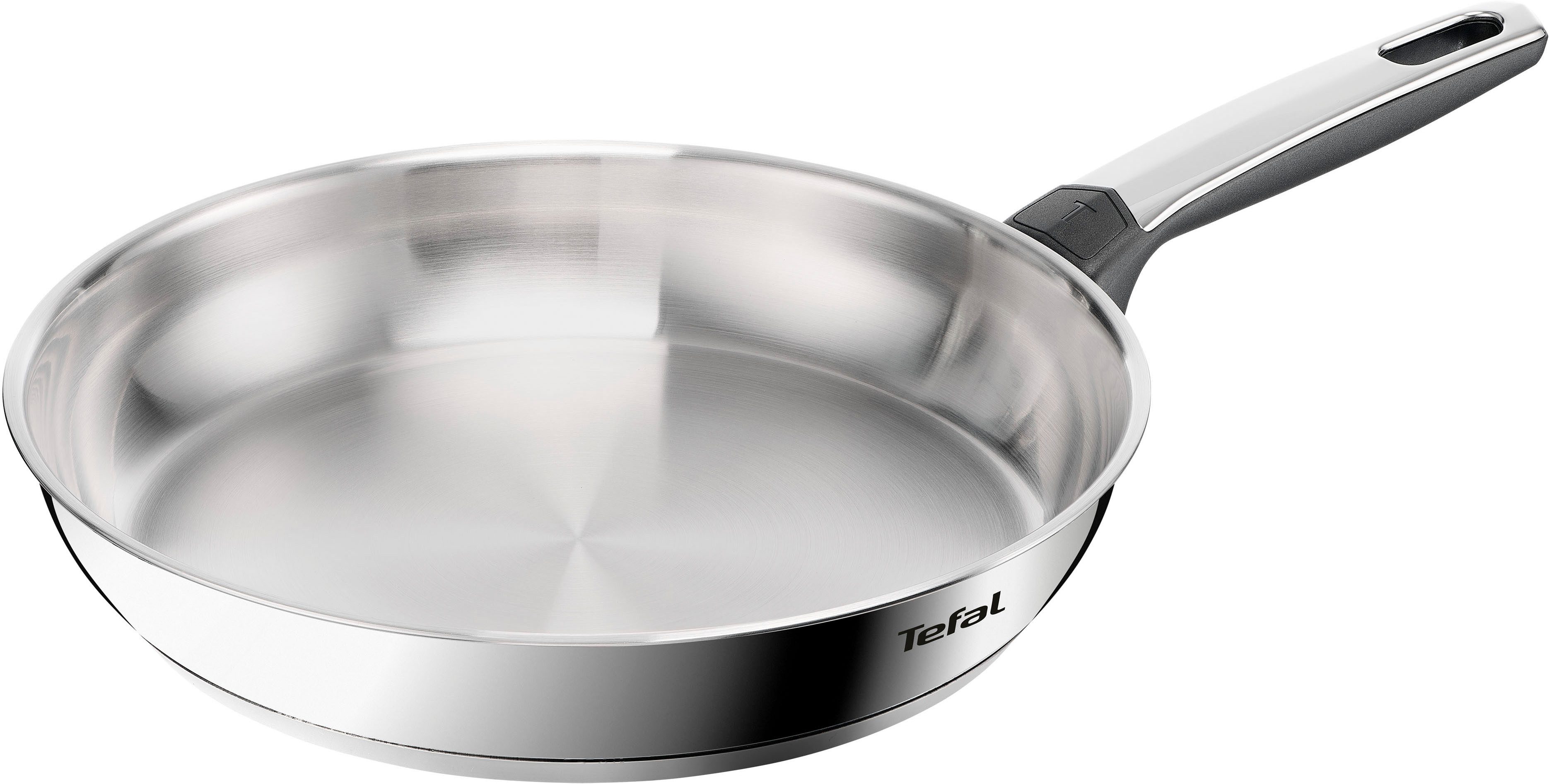 Tefal Bratpfanne Emotion+, Edelstahl (1-tlg), Premium Edelstahl, Induktion, spülmaschinenfest, hochglanzpoliert