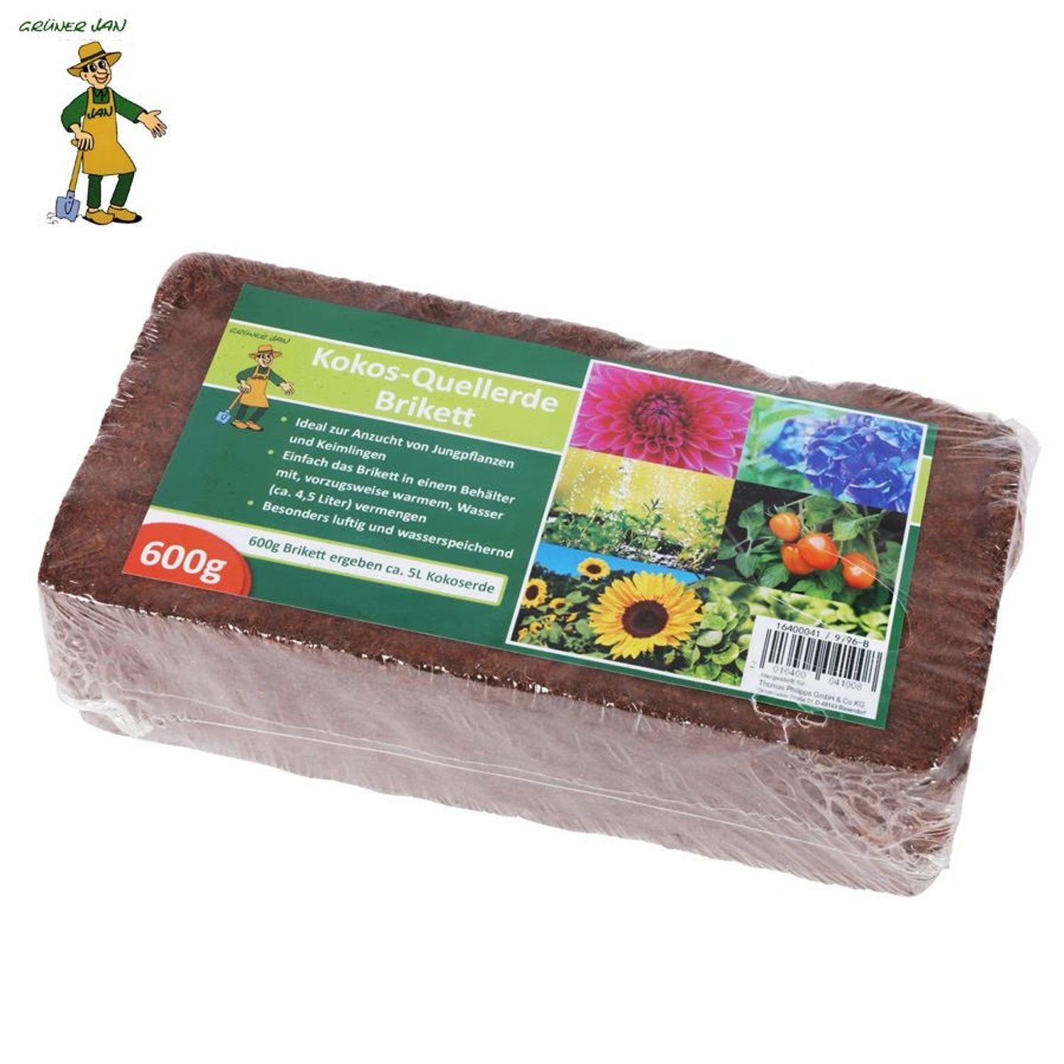 Pflanzerde Kokos-Quellerde-Brikett Kokoserde Aussaaterde Blumenerde Pflanzenerde