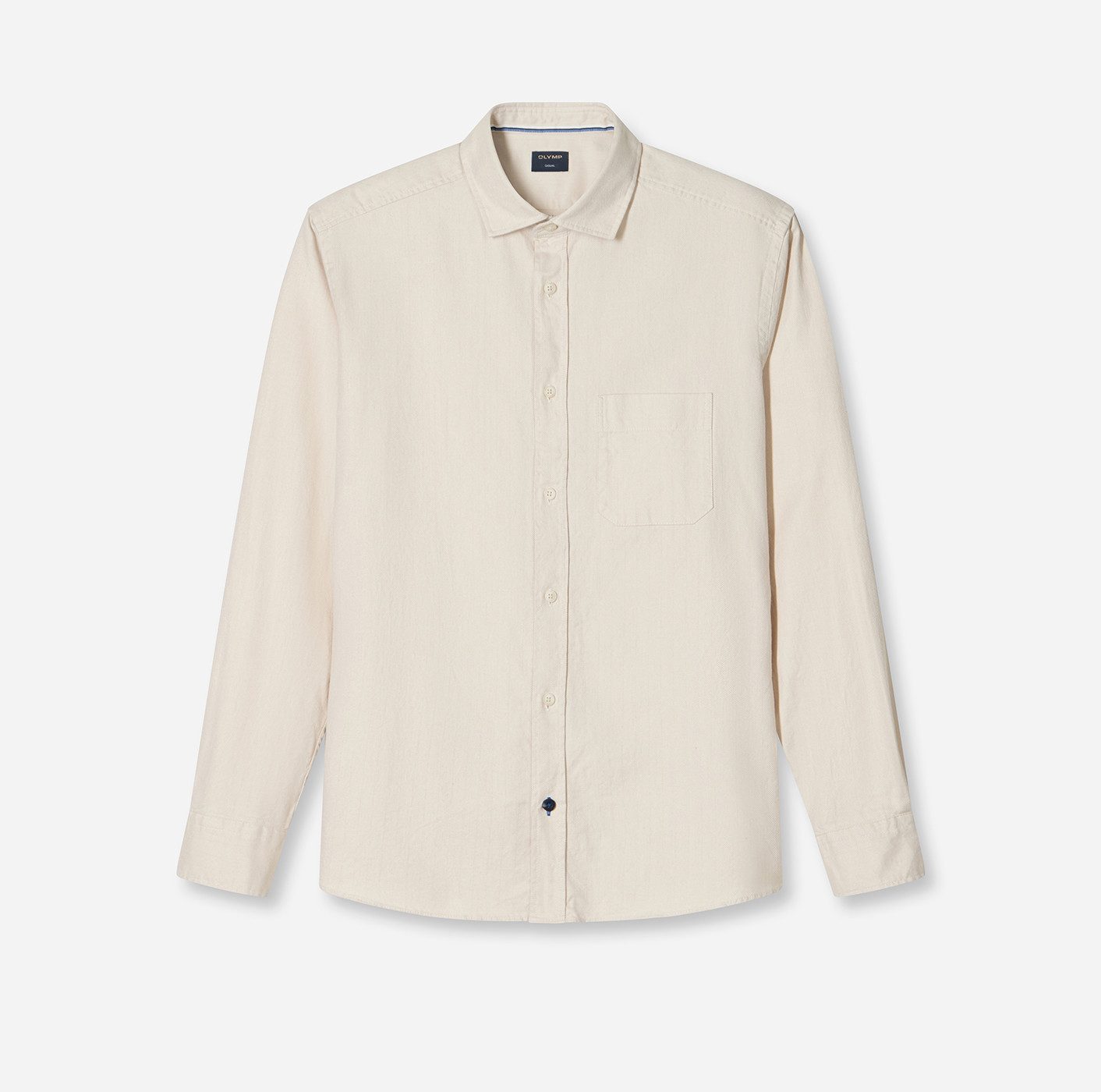 OLYMP Flanellhemd casual, modern fit, Kentkragen, unifarben günstig online kaufen
